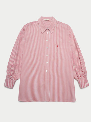 The Kappa Button-Up Shirt in Striped Cotton Poplin