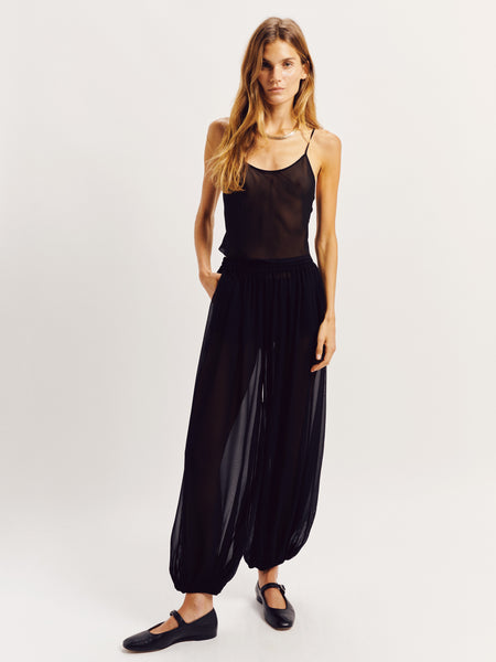 chiffon dress pants Suzie Kondi Sofia in Silk | Black manual-letter-order and a sheer finish Victoria Beckham's Slinky New Size:13W (+$10)