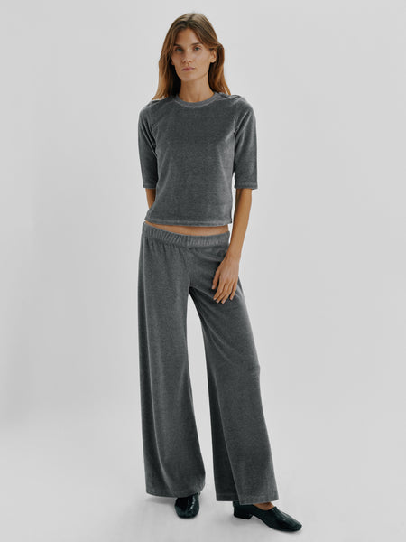 The Lito Low Rise Flare Pants in Velour – Suzie Kondi