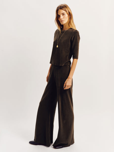 The Zephyra Flare Pants in Velour – Suzie Kondi
