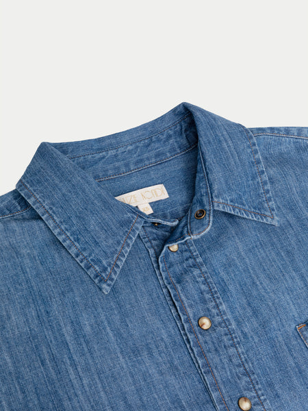 The Kappa Button-Up Shirt in Denim – Suzie Kondi