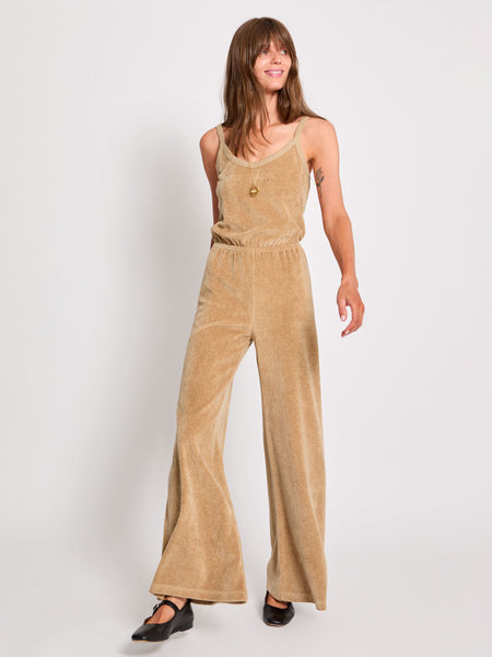 美品★ATON★COTTON LAWN FLARED JUMPSUITベージュ COTTON LAWN | ジャンプスーツ / ATON | ファッション通販