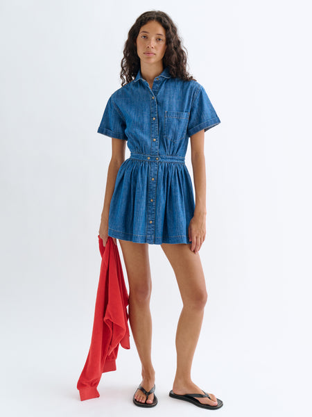 Suzie Kondi Koukla Dress in Denim | Deep Teal
