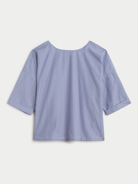 Sugar Cane Work Shirt with Vertical Hairline Code Stripe