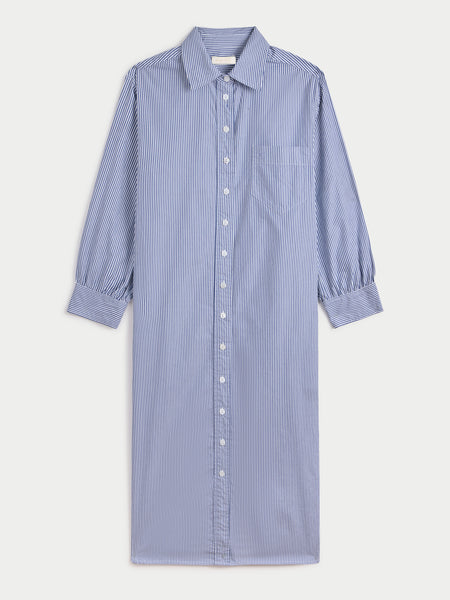 Suzie Kondi Stella Dress Poplin in Cotton | Navy Stripe
