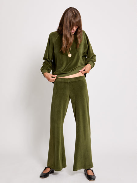 【BRICK】VELOUR FLARE TRACK PANTS Velour Classic Pants | Women's Pants – Brick Built