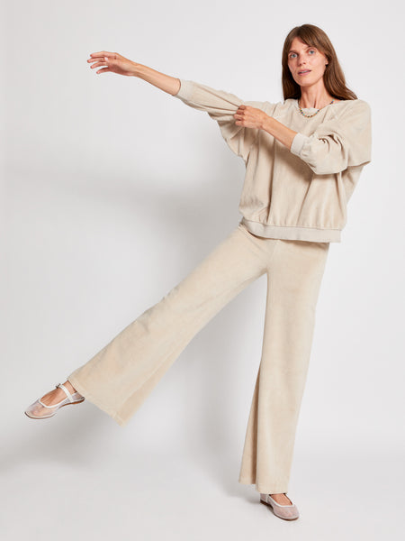 The Lito Low Rise Flare Pants in Velour – Suzie Kondi
