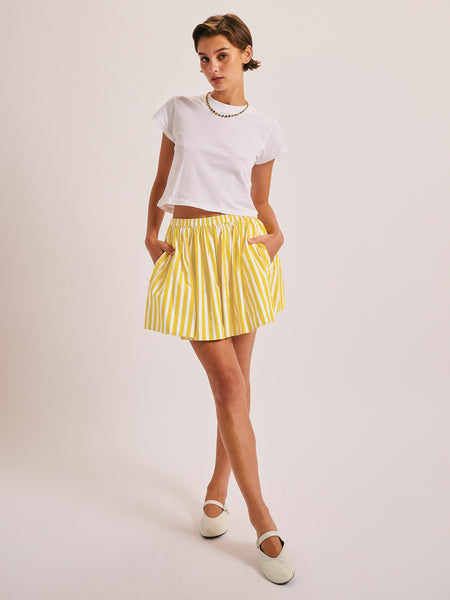 スカート PINK AND YELLOW COTTON SKIRT The Fousta Skirt in Cotton Poplin – Suzie Kondi
