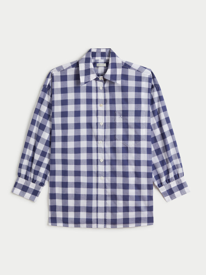 Large Navy Gingham