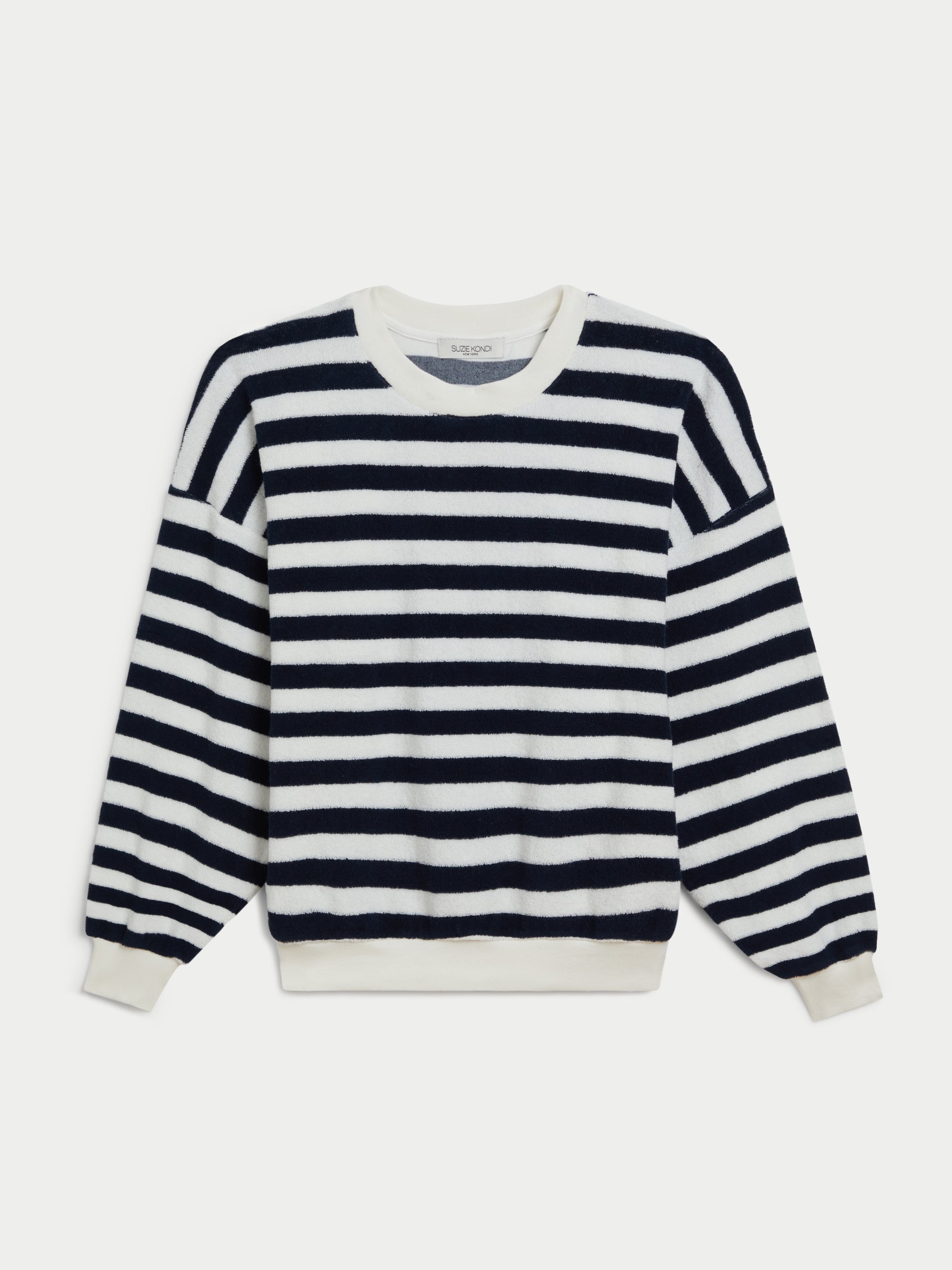 Navy Ivory Stripe 