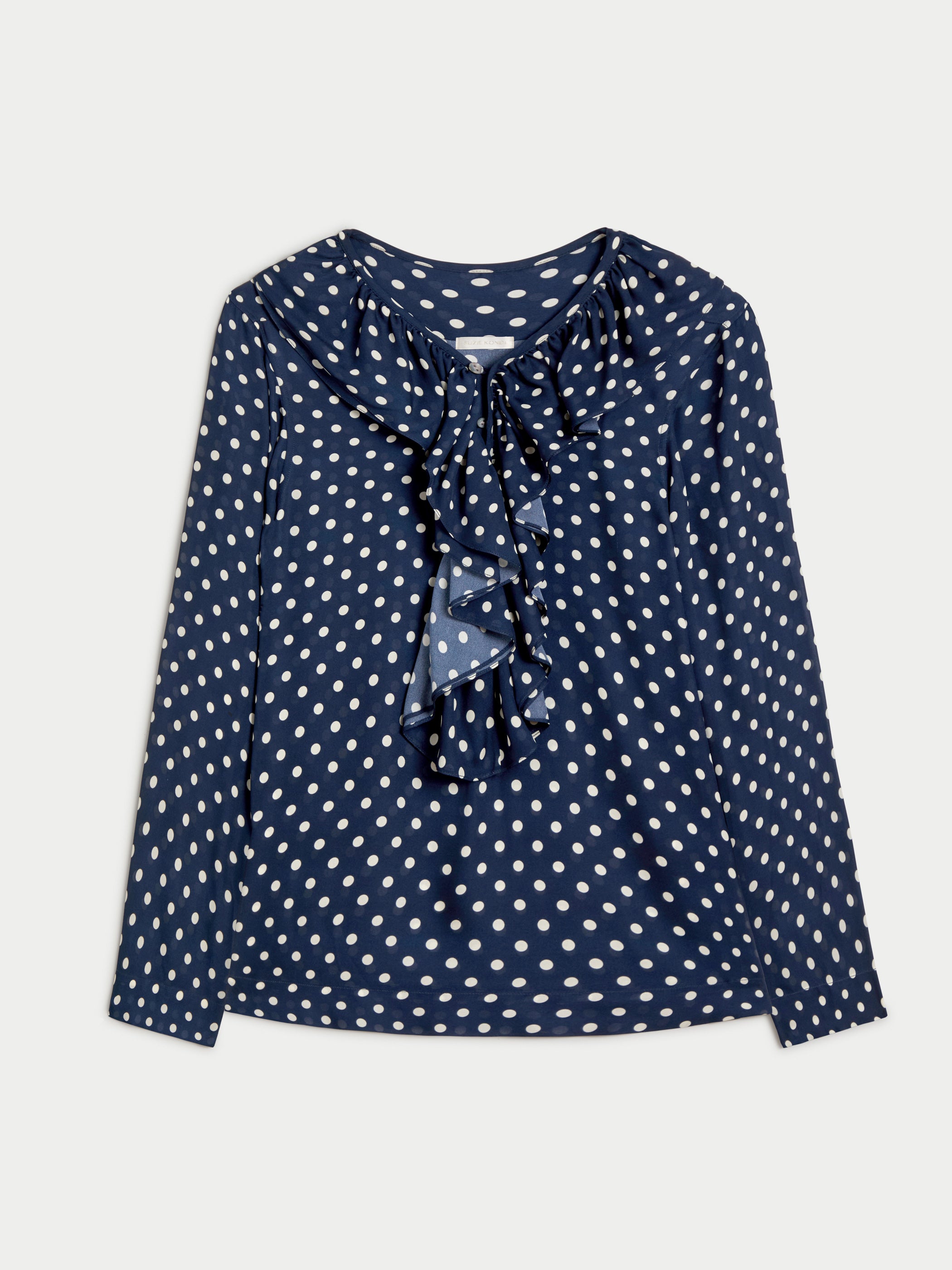 Navy Ivory Polka Dot 