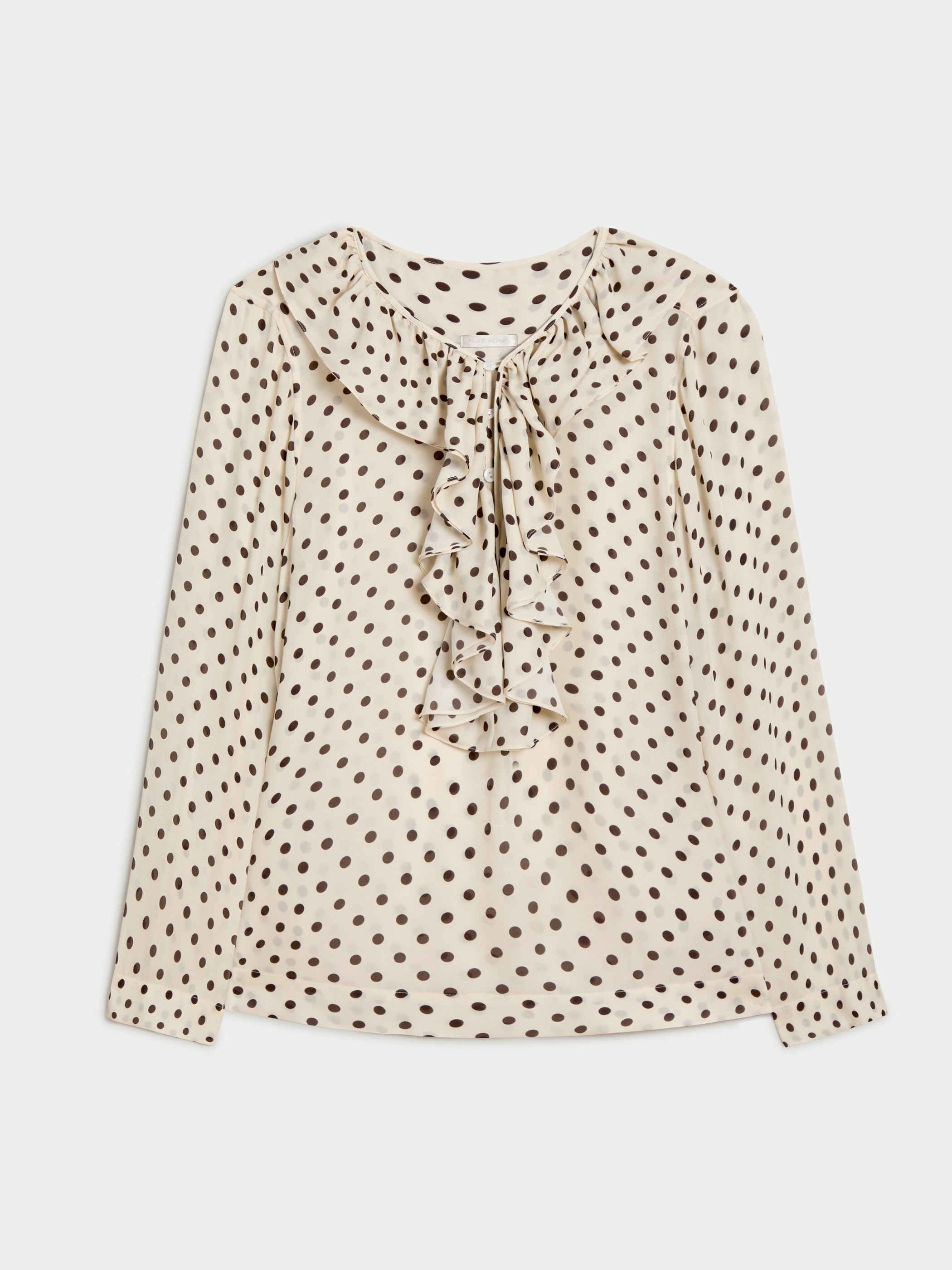 Ivory Walnut Polka Dot 
