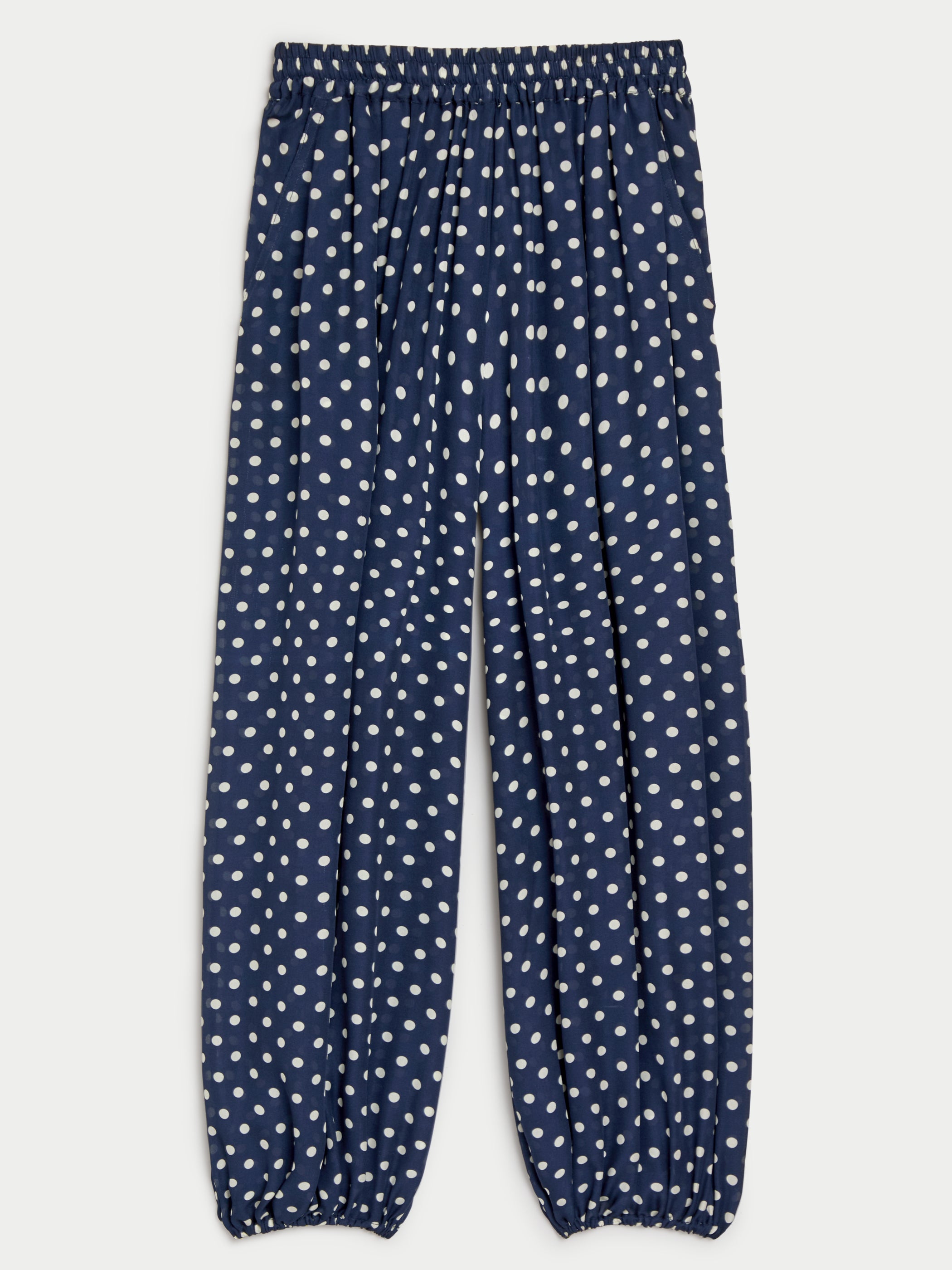 Navy Ivory Polka Dot 