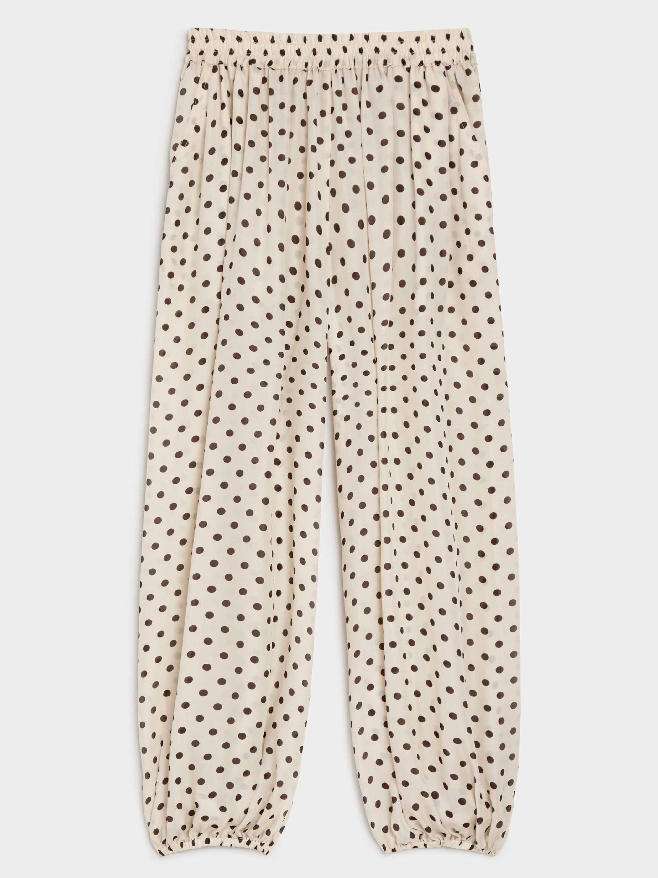 Ivory Walnut Polka Dot 