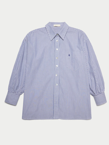 The Kappa Button-Up Shirt in Striped Cotton Poplin