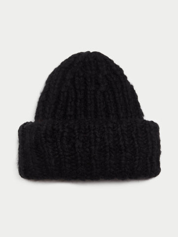 The Lumi Ribbed Beanie in Cashmere