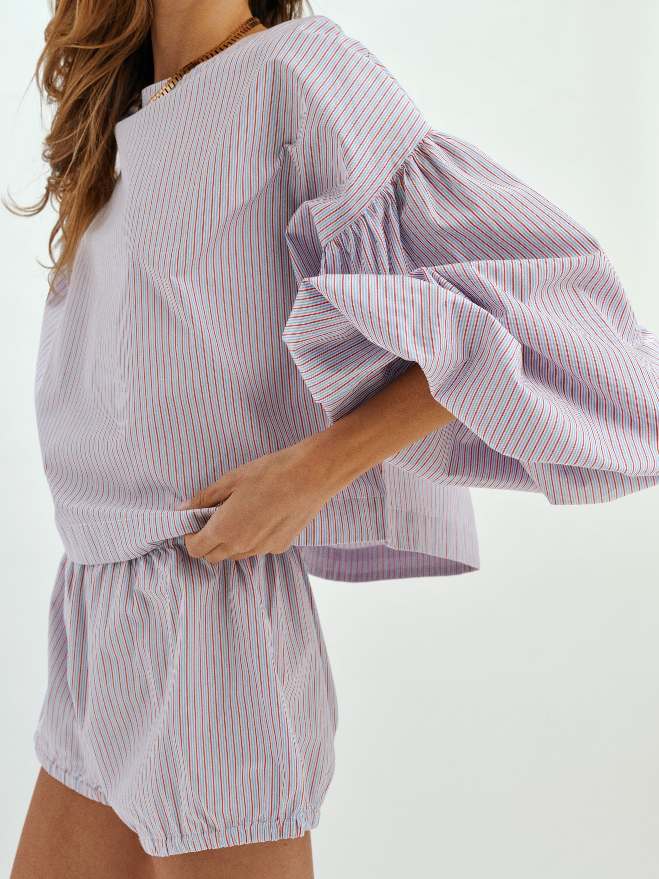 Chambray Poppy Stripe 