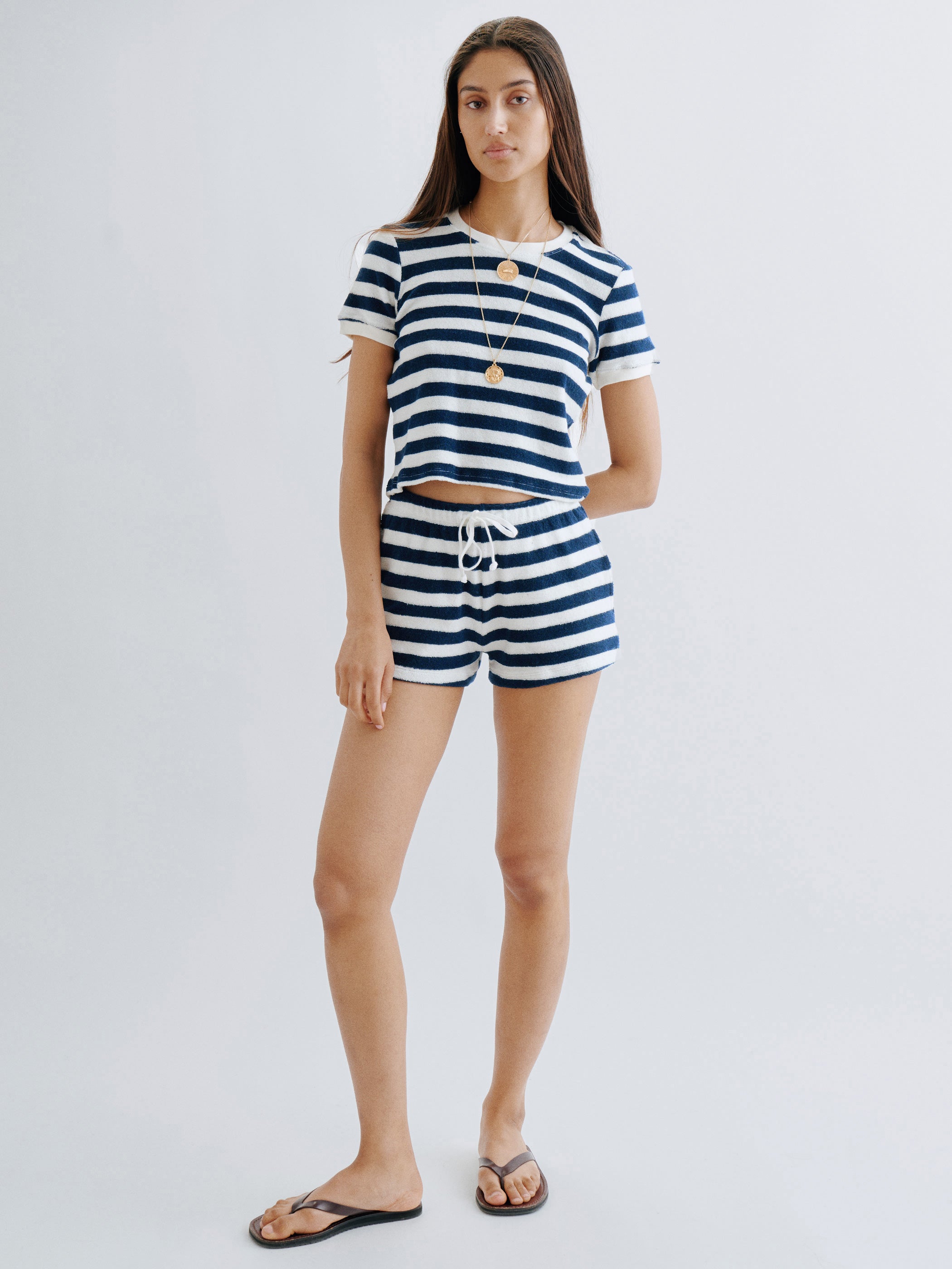 New Navy Ivory Stripe 