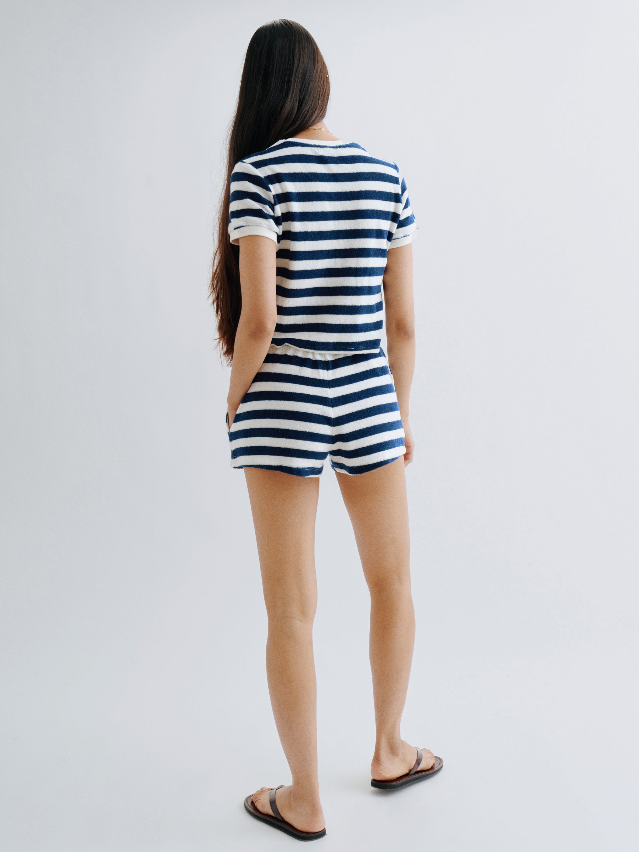 New Navy Ivory Stripe 