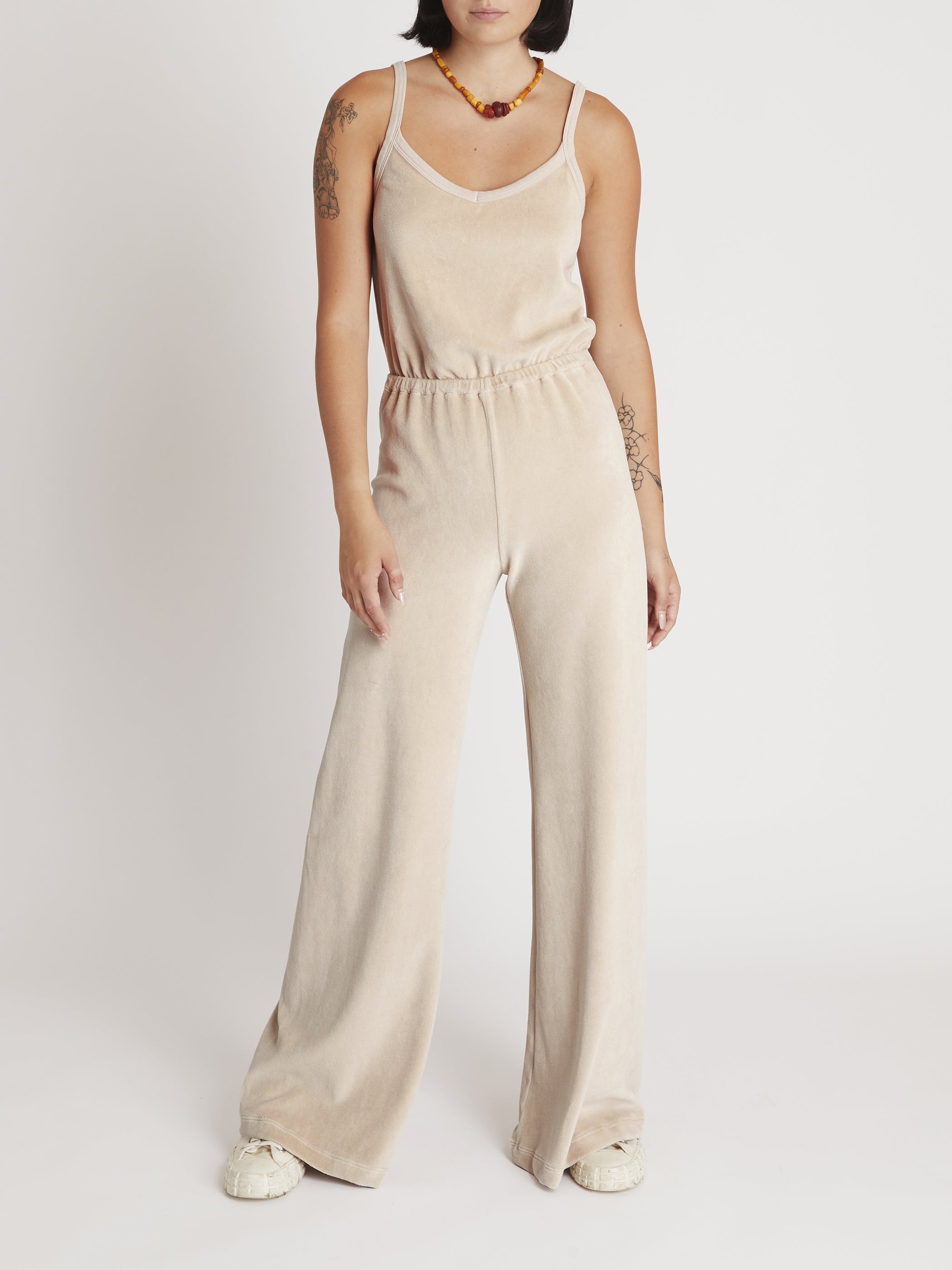 The Elma Flare Jumpsuit in Velour – Suzie Kondi