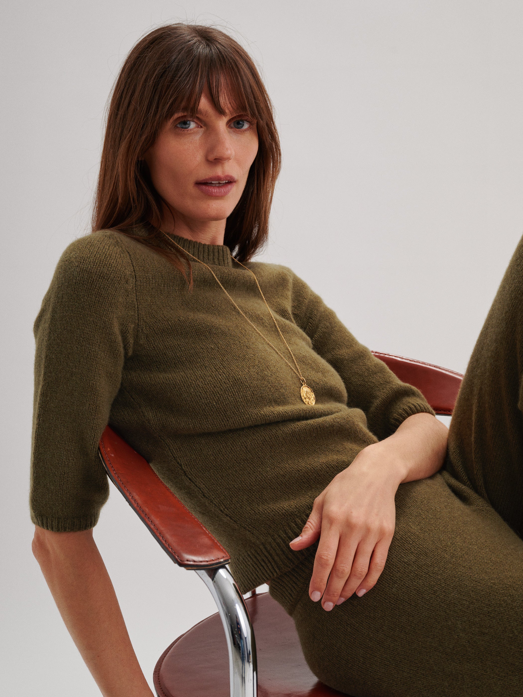 The Ella Elbow Sleeve Sweater in Cashmere