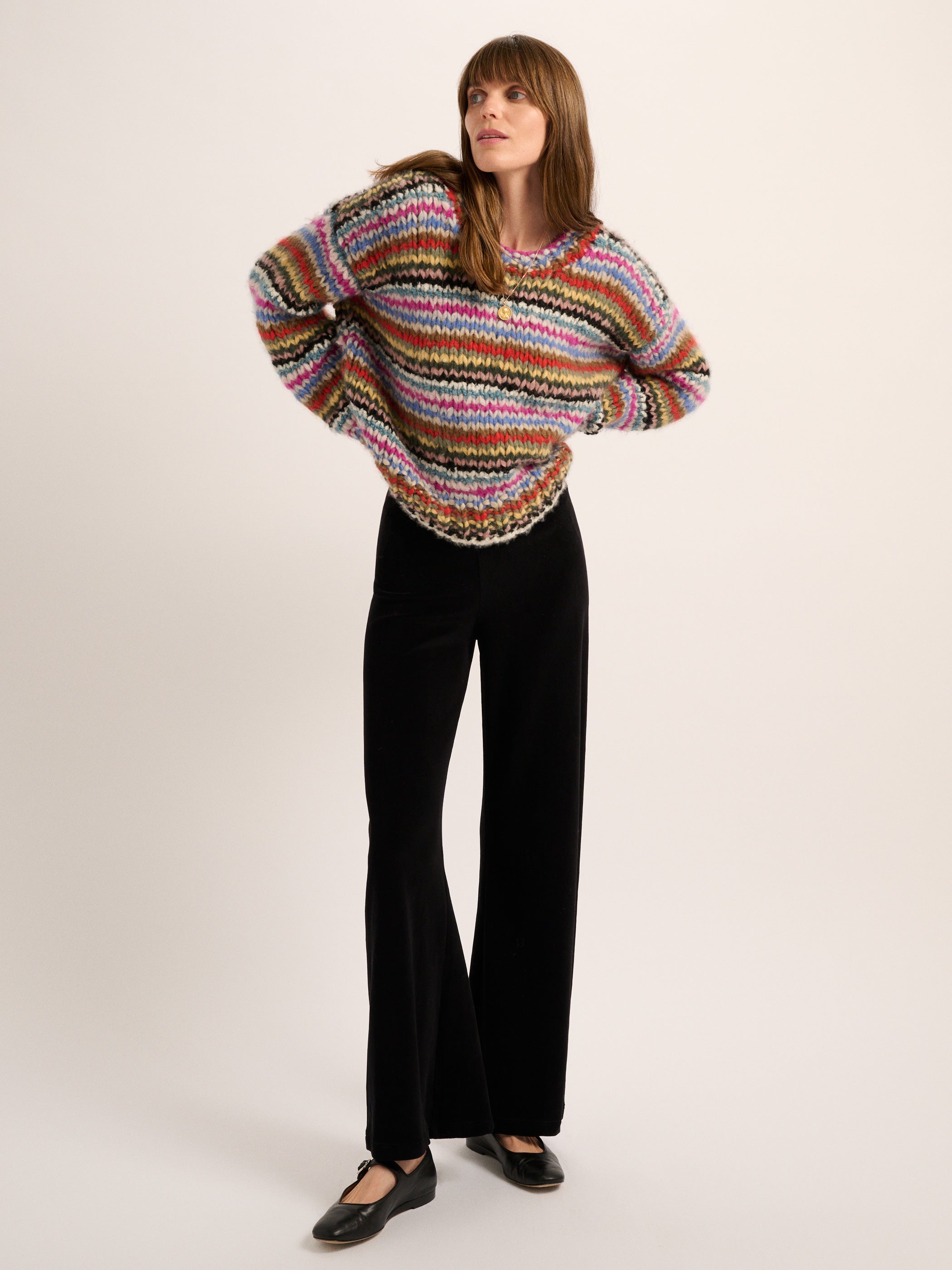 専用kolor wool cashmere pants stripe easy Fall Season or Winter 100% Cashmere Jogger Pant with Side