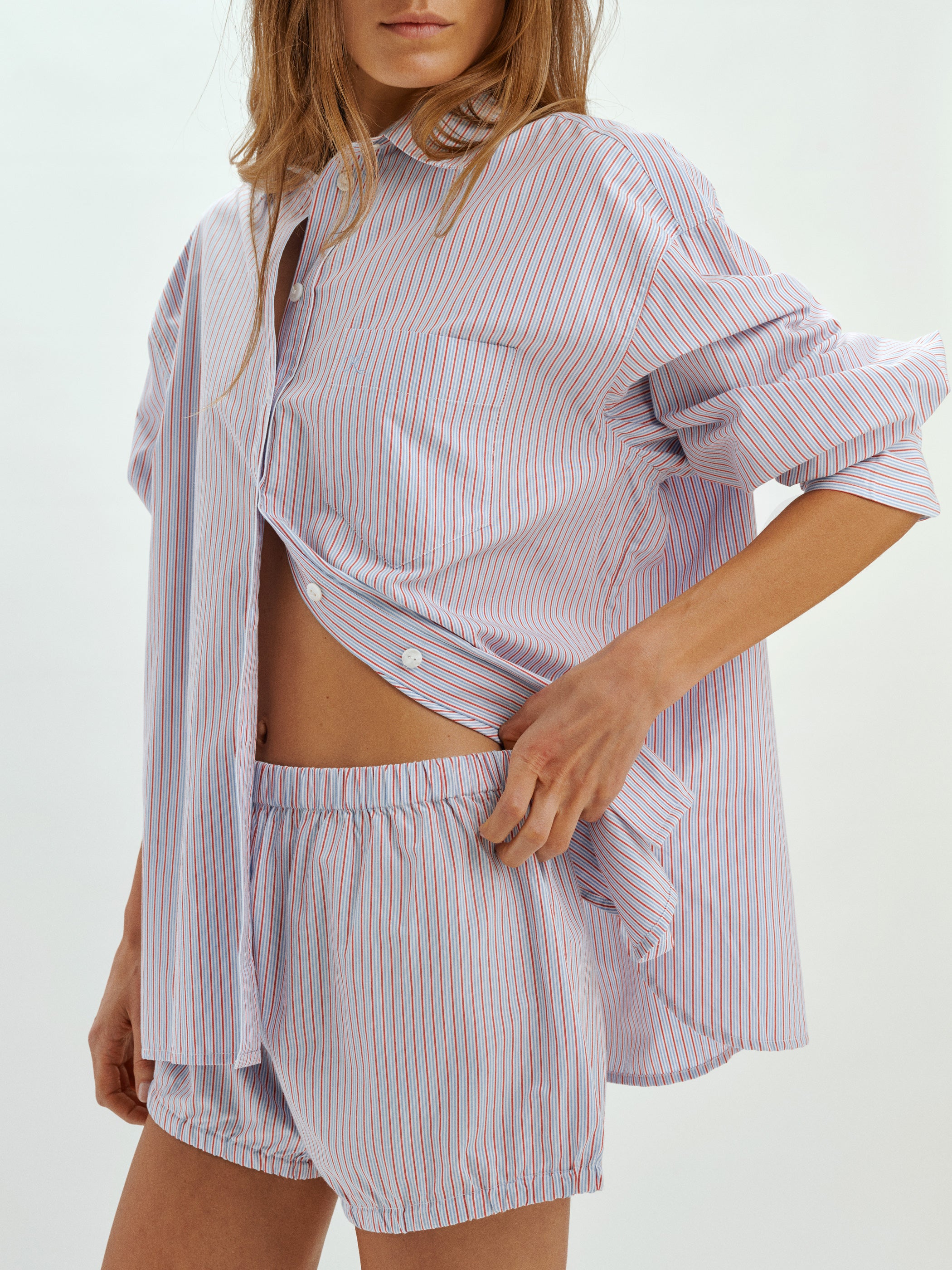 Chambray Poppy Stripe 