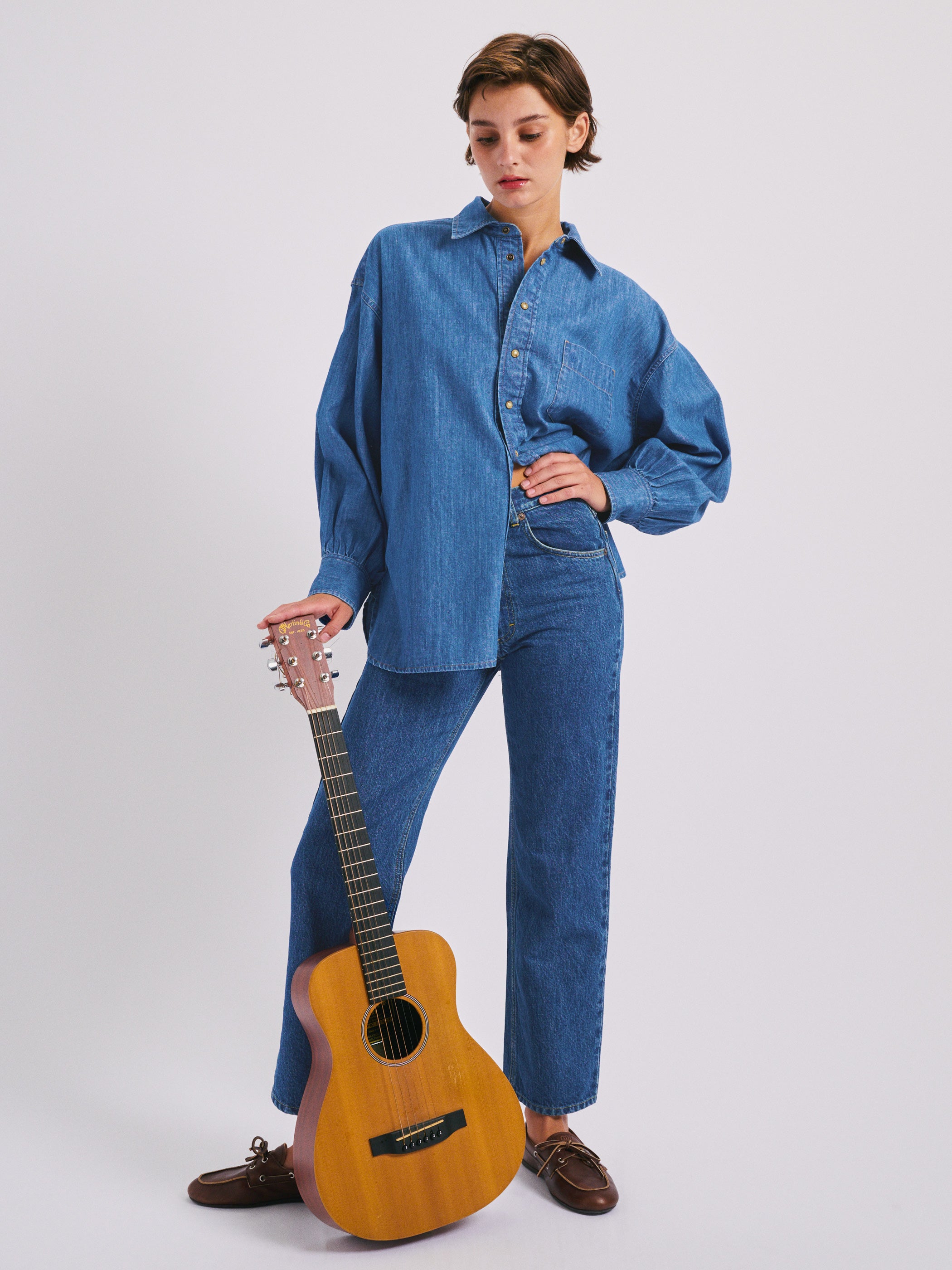 The Kappa Button-Up Shirt in Denim – Suzie Kondi The Kappa Button-Up Shirt in Denim – Suzie Kondi