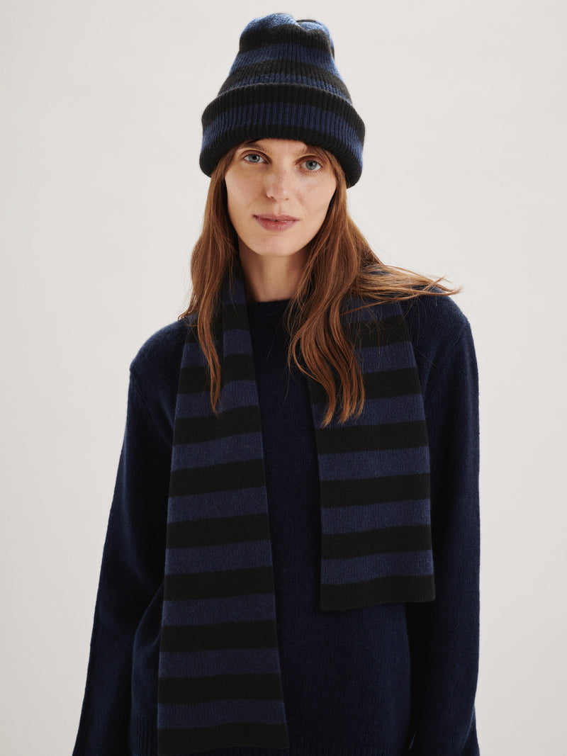 Black-Navy Stripe 