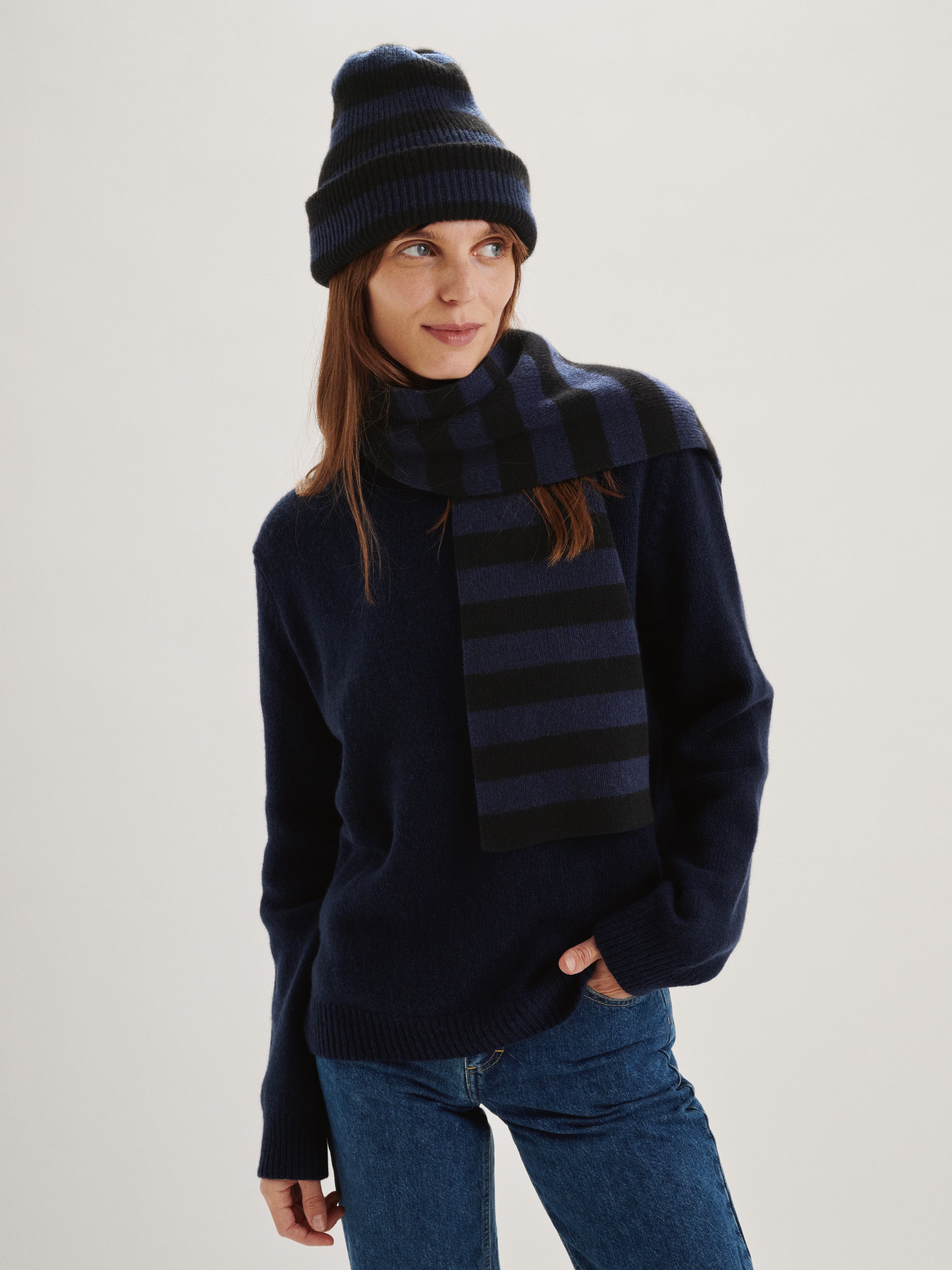 Black-Navy Stripe 
