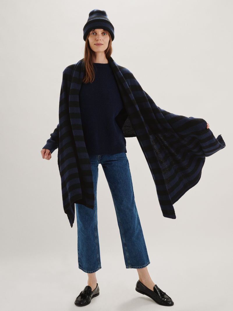 Black-Navy Stripe 