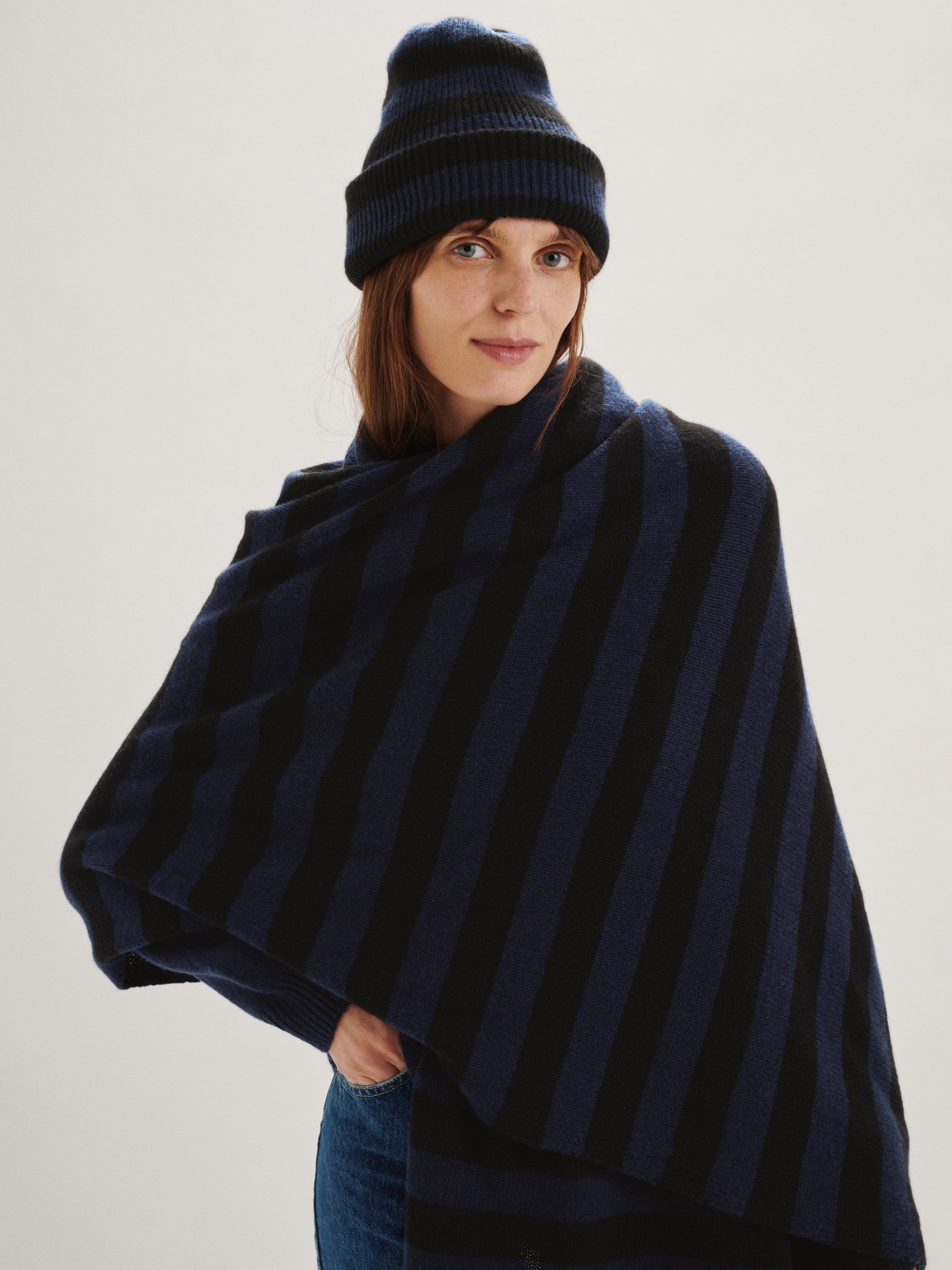 Black-Navy Stripe 