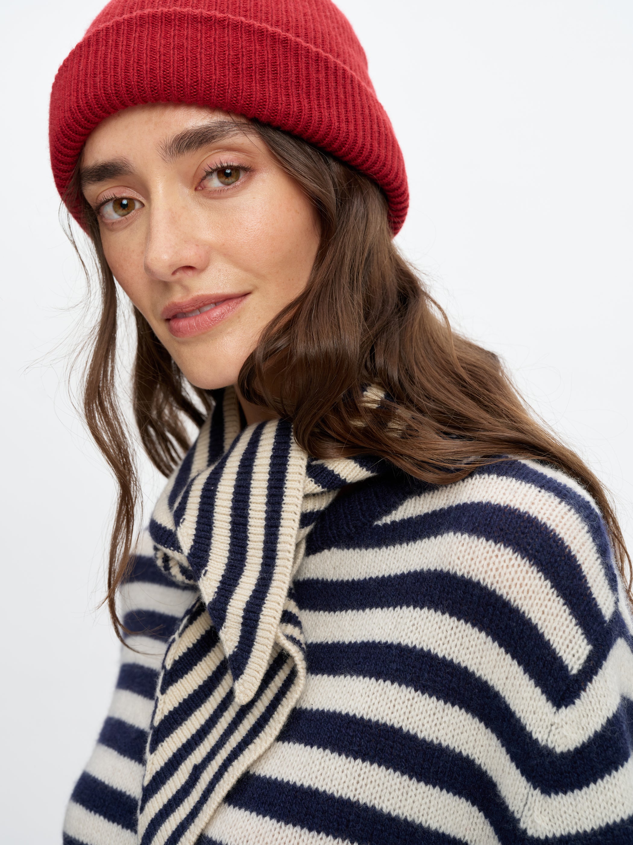 Navy Ivory Stripe 