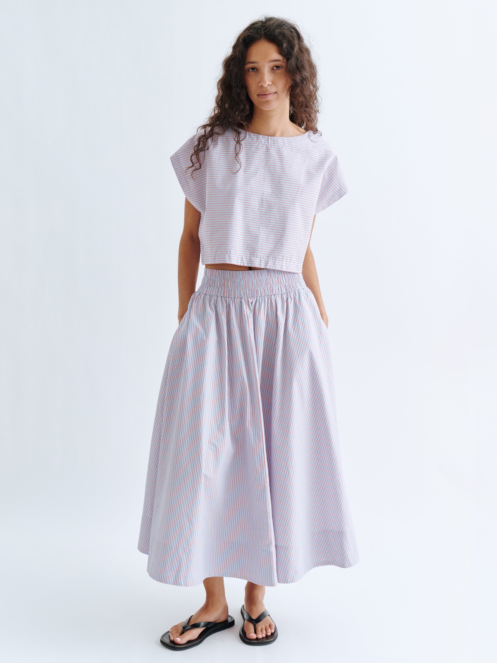 Chambray Poppy Stripe 