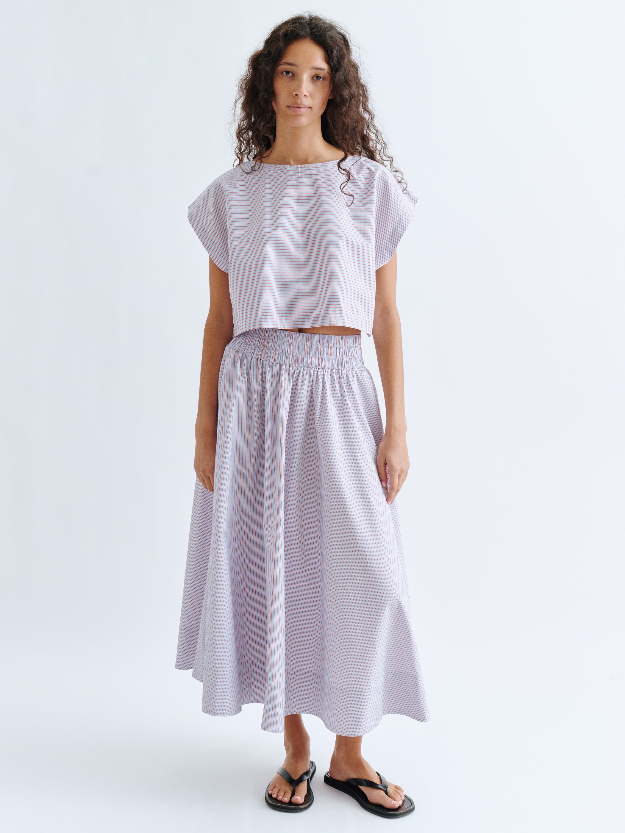 Chambray Poppy Stripe 