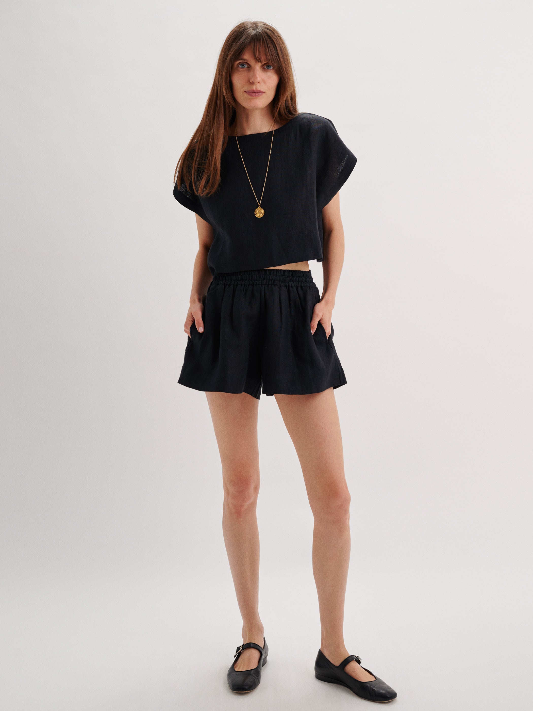 The Kori Crop Top in Linen
