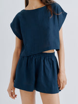 Shkip Shorts in Linen 2