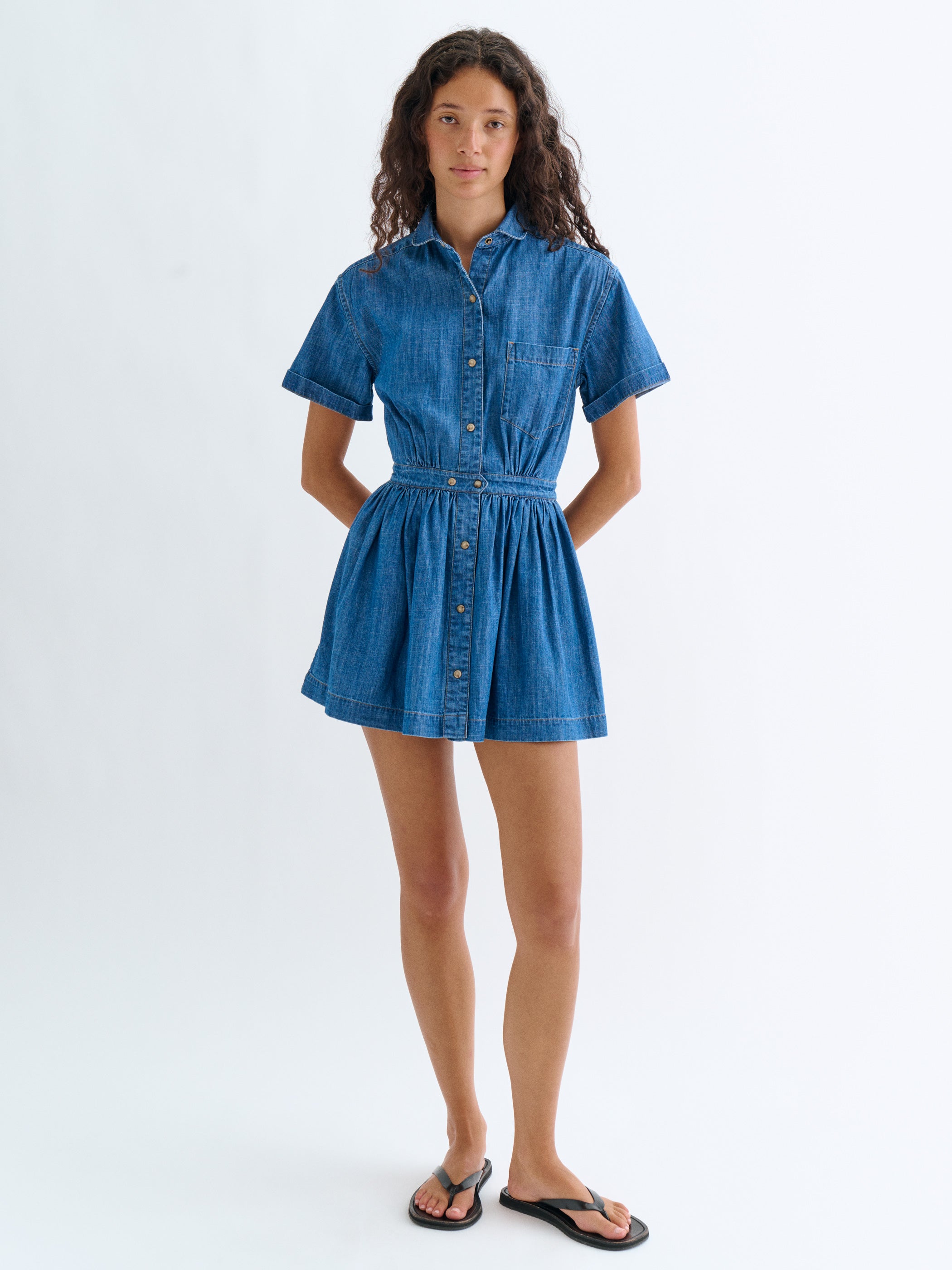 koulis denim dress Veronica Beard Koulis Dress