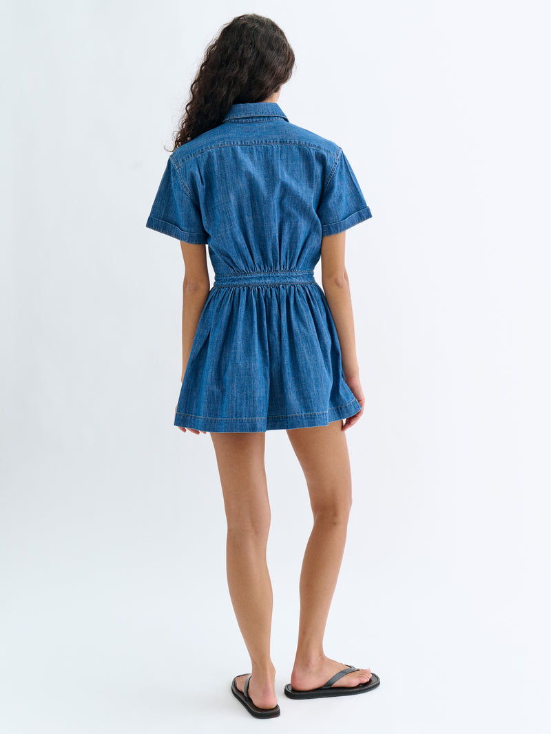 Suzie Kondi Koukla Dress in Denim | Deep Teal