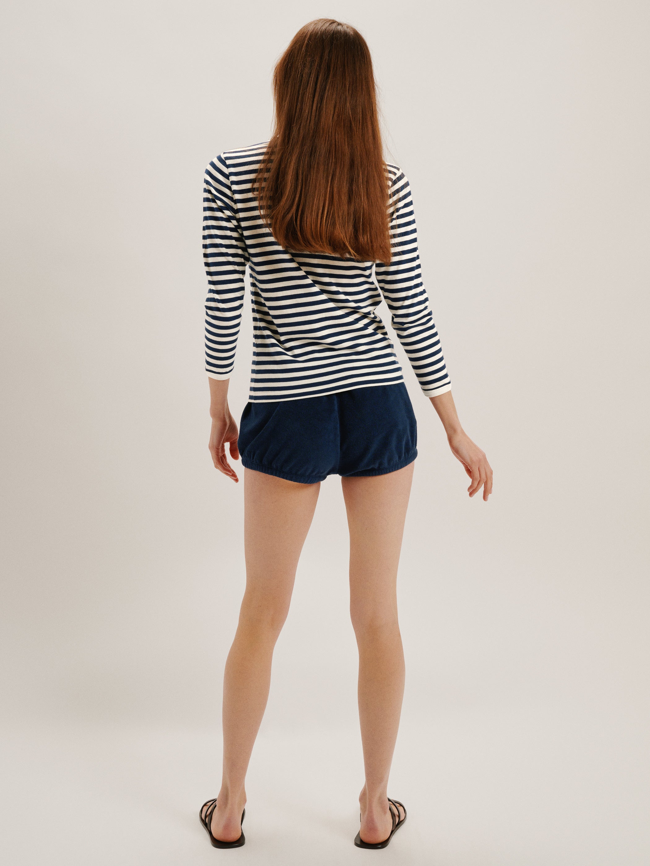Navy-Ivory Stripe 