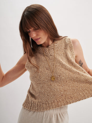 The Nico Vest in Luxtweed Cashmere