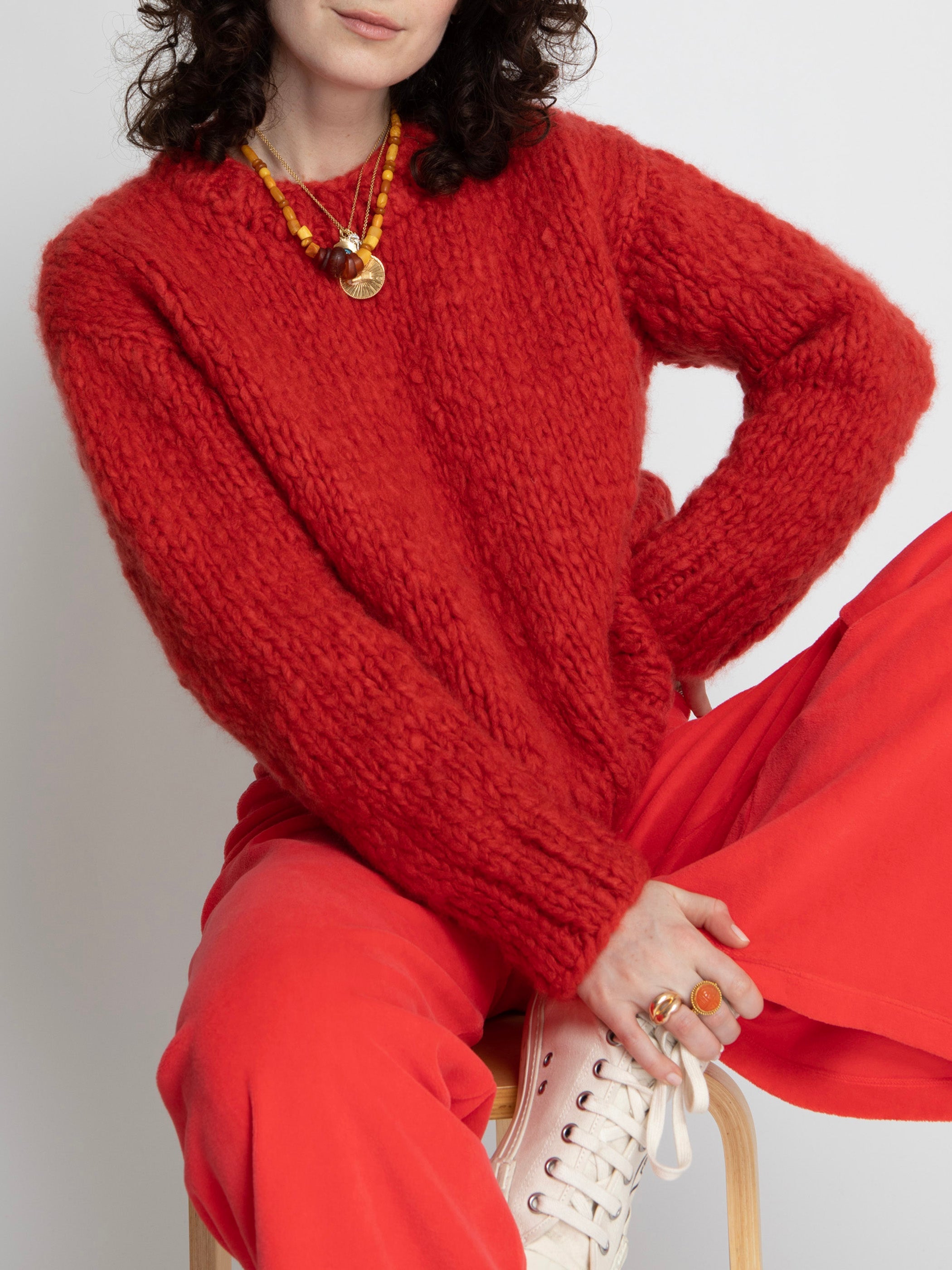 The Jooshi Handknit Cashmere Crew Neck Sweater – Suzie Kondi