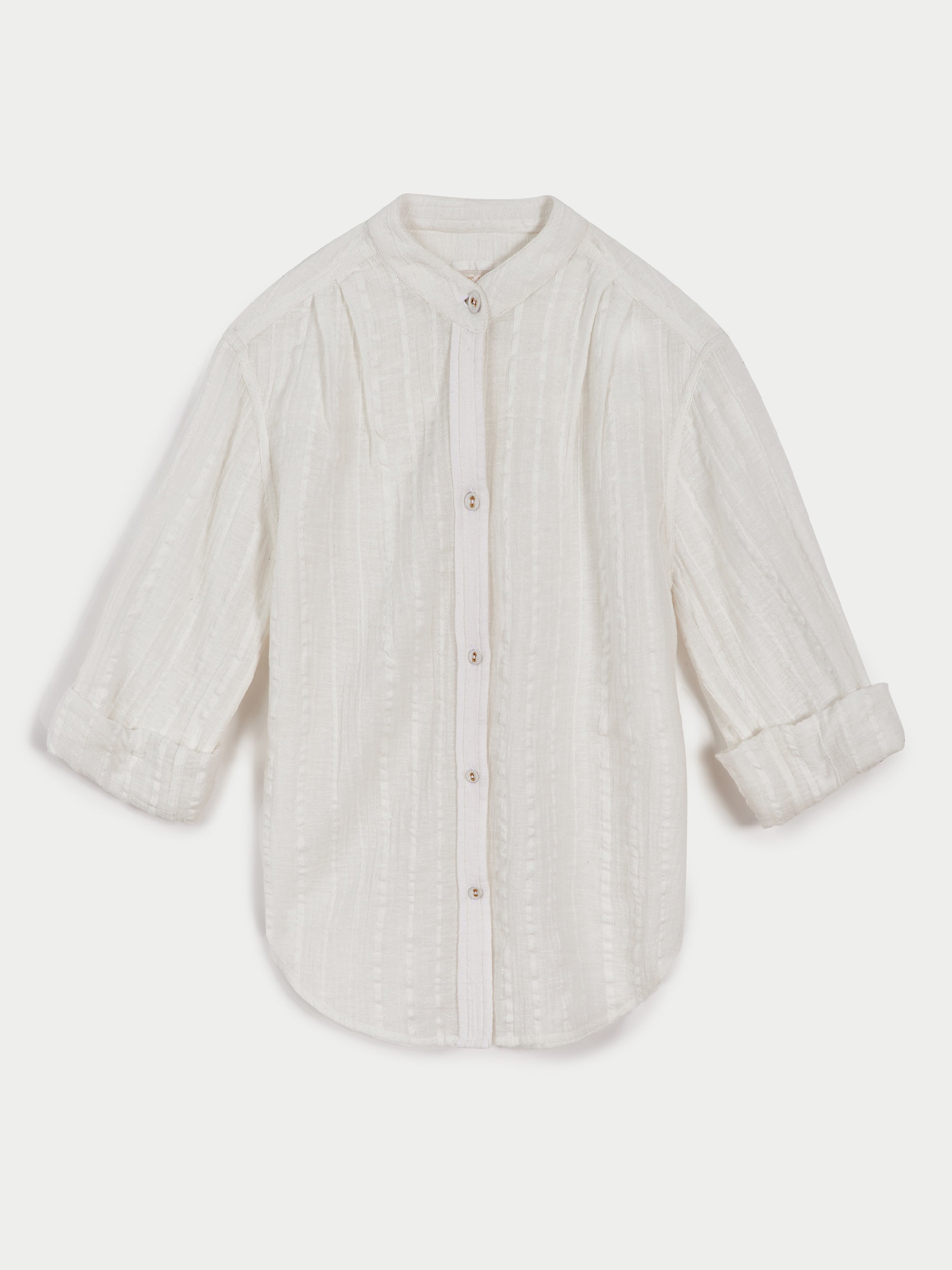 The Koubi Button Blouse in Thick & Thin Gauze