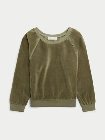 The Saba Raglan Top in Velour