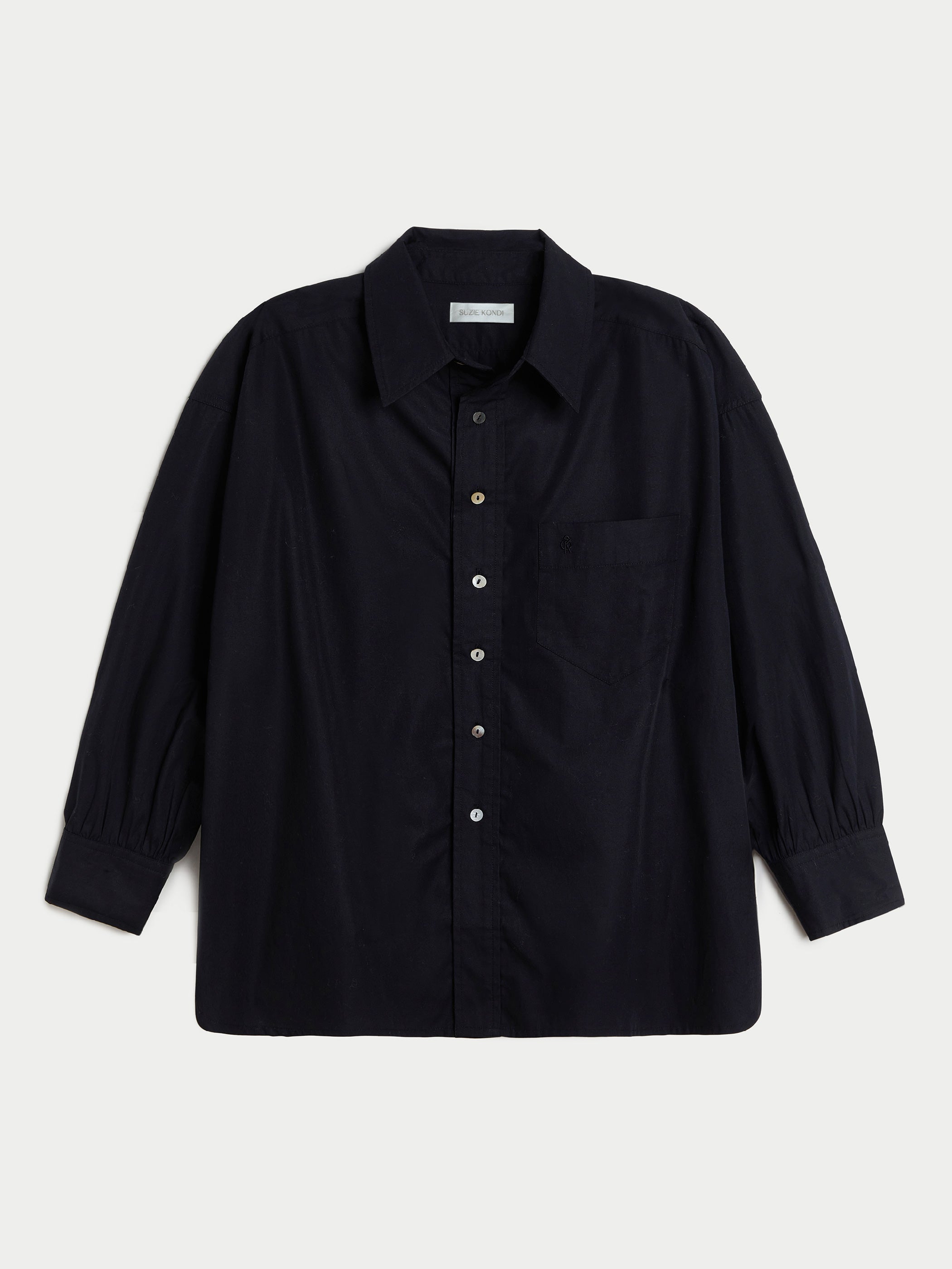 kappa dress shirt Suzie Kondi Kappa Shirt Poplin in Cotton | Navy