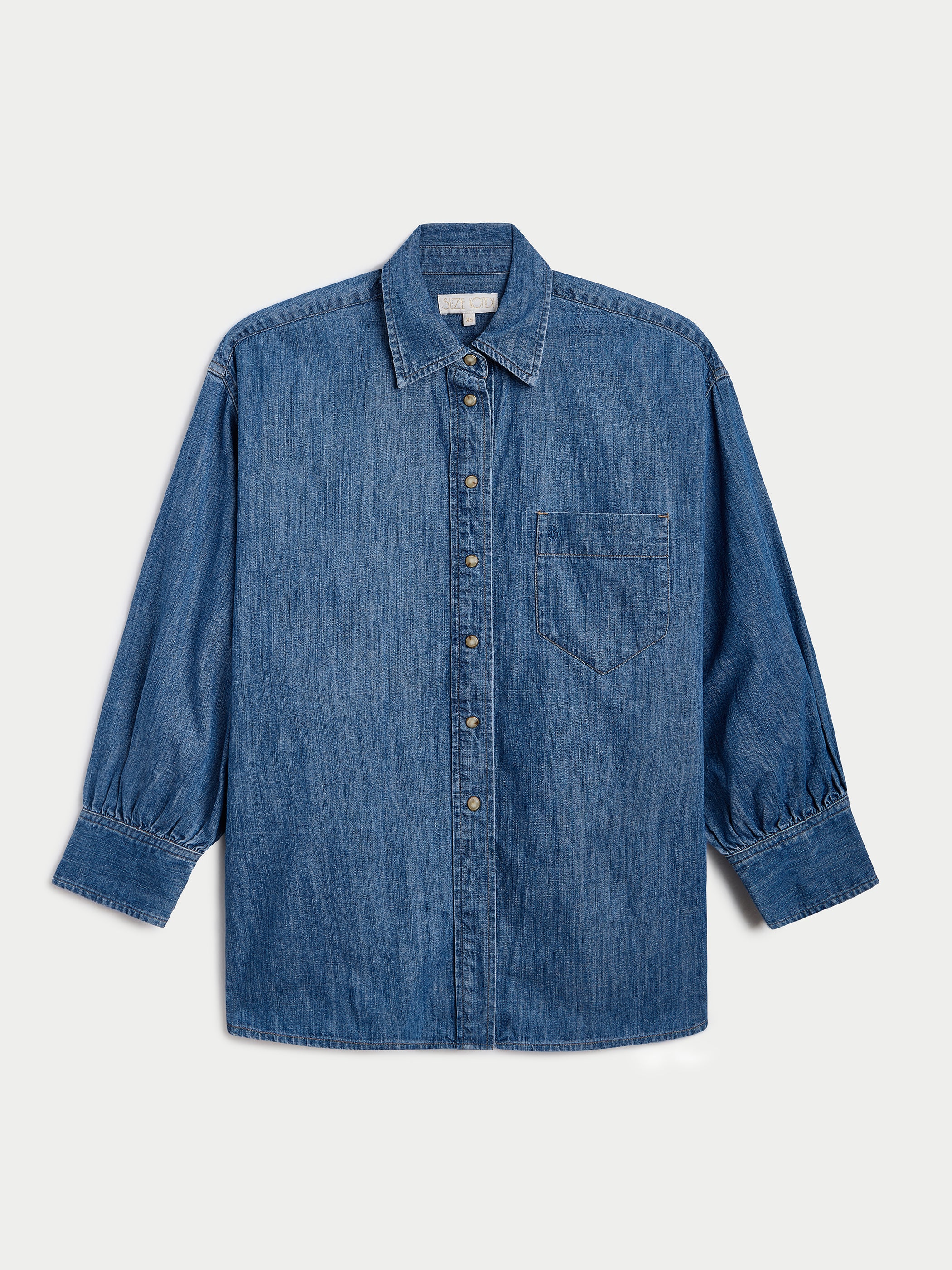 岩田剛典　GOD ONLY KNOWS CROPPED DENIM SHIRT The Kappa Button-Up Shirt in Denim – Suzie Kondi