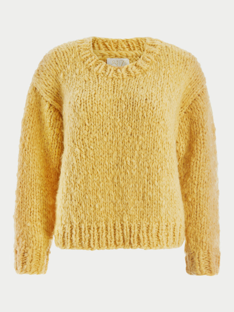 The Jooshi Handknit Cashmere Crew Neck Sweater