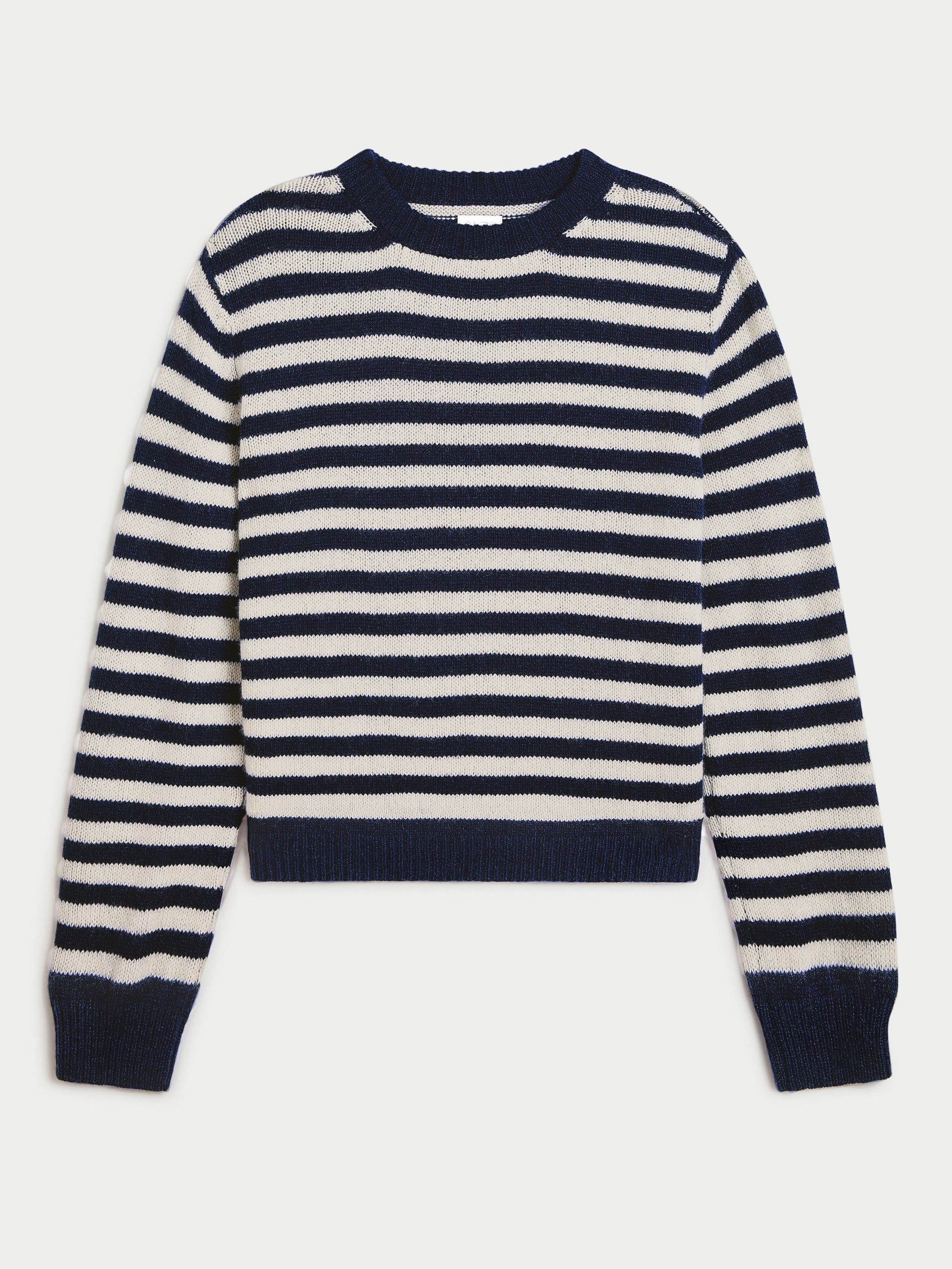 Navy-Ivory Stripe 