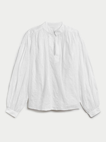 The Kaprico Poet Blouse in Embroderie Anglaise