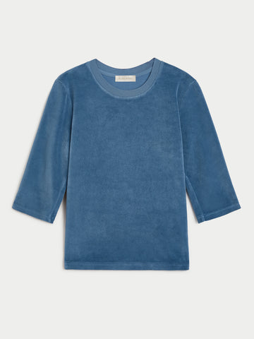 The Corfu Elbow Sleeve Crew in Velour